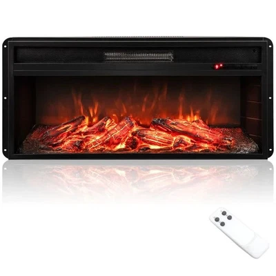 Electric Fireplace Remote Control LED Low Noise Heater 9-Level Flame Brightness - Image 1 of 4