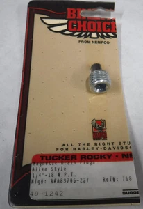 NEW HARLEY ALLEN STYLE 1/4" -18 NPT MAGNETIC DRAIN PLUG 49-1242 W33-83G - Picture 1 of 3