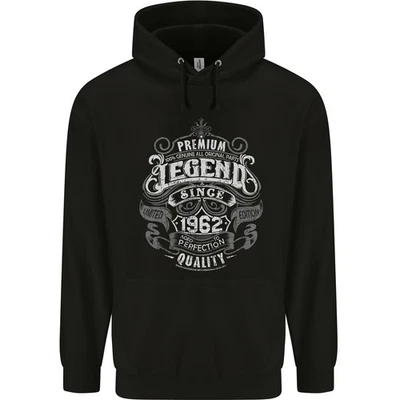 Hoodie Premium Légende 63e Anniversaire 1962 Hommes 80% Coton - Photo 1/2