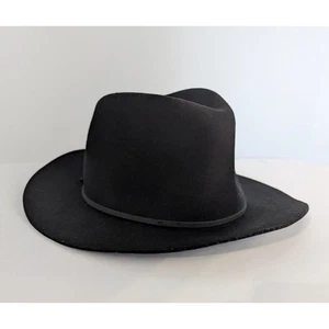 Brixton Black Wesley Fedora Hat Women's Size Medium - Picture 1 of 11