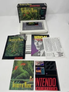 Secret of Mana (Super Nintendo, 1993) Juego SNES Completo CIB con Manual, Mapa, Caja - Imagen 1 de 21