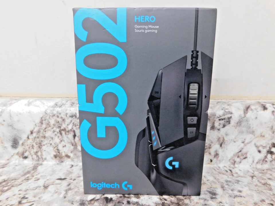 Logitech G502 HERO High Performance Wired Gaming Mouse 25,600 DPI RGB Black - Image 1 of 1