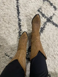 Durango Brown Leather Western Cowboy Boots Size 10 Country Festival Boho - Picture 1 of 13