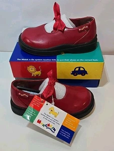 Vintage (2002)  Munchkin Leather Girls Kate Ballet Flat Red Shoes Size 7M - Picture 1 of 9