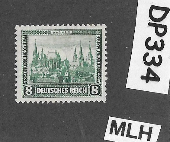 MLH stamp 1930 Cathedral at Aachen  Sc B34 Third Reich era Germany   #DP334 - Image 1 of 1