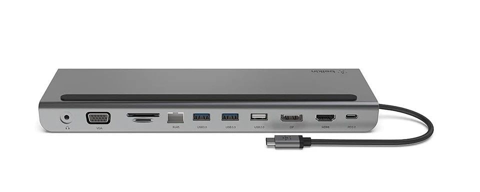 Base multipuerto Belkin Connect USB-C 11 en 1 con HDMI 4K, entrega de energía 100 W, USB-C Foto 1 de 3