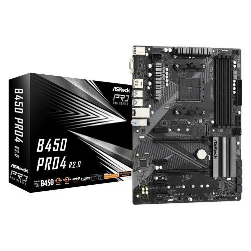 ASROCK B450 PRO4 R2.0 AMD B450 SOCKET AM4 ATX - Immagine 1 di 1