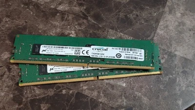 Crucial ( 2 sticks ) 4GB DDR4 2133 CT4G4RFS8213.9FA2 Micron Desktop RAM Memory - Image 1 of 2