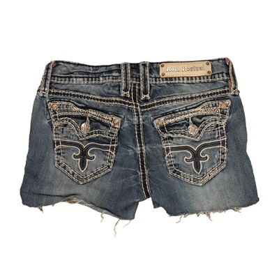 Pantalones Cortos Para Mujer Rock Revival Allegra Distressed Fácil Talla 27 NARANJA RECORTADO  Foto 1 de 4