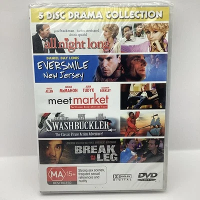5 MOVIES All Night Long Eversmile Meet Market Break A Leg Swash DVD (N5) - image 1 of 4