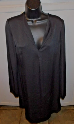 BCB Generation Vestido Negro Manga Larga Imitación Seda Mujer Talla S Foto 1 de 4