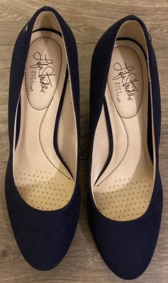 Zapatos de salón LifeStride Soft System Parigi para mujer azul marino planos no brillantes nuevos con etiquetas de caja Foto 1 de 4