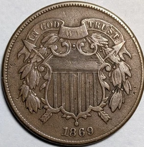 1869 two cent piece 2c - combined shipping available - Picture 1 of 2