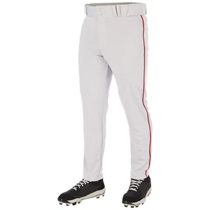 Champro Adult Triple Crown 2.0 Tapered Baseball Pants with Braid WHITE|SCARLET S - Picture 1 of 1