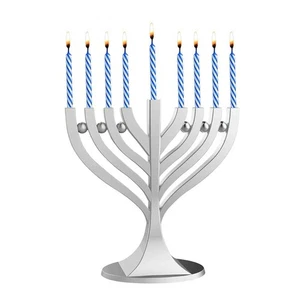 Zion Judaica Mini Classic Menora mit Mini Geburtstag Größe Chanukka Kerzen -... - Bild 1 von 4