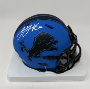 JARED GOFF SIGNED AUTO DETROIT LIONS RAVE SPEED MINI HELMET FANATICS QR HOLOGRAM - Picture 1 of 3