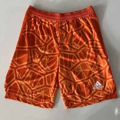 ADIDAS GOALIE 短裤,橙色 - 青少年大号全新带标签 — 第 1/4 张图片