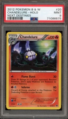 Pokemon Chandelure Next Destines Holo Raro #20 PSA 9 Como Nuevo Foto 1 de 2