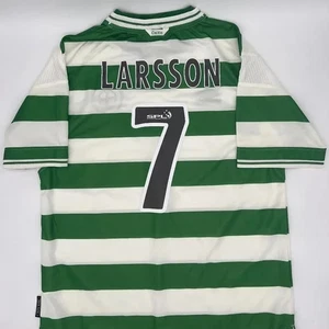Larsson #7 Celtic FC 1999/2000 Home ORIGINAL Umbro Vintage Rare Soccer Jersey (L) - Bild 1 von 9