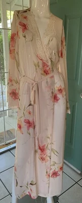 Халат/пылесос Valerie Stevens с прозрачной розовой кружевной отделкой - Изображение 1 из 4