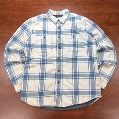 Chaqueta de franela Quiksilver Waterman para hombre S con botones forrada de lana a cuadros Foto 1 de 4