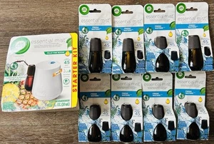 Air Wick Essential Mist Oil 1 warmer and 9 Refills Fresh Waters. - Picture 1 of 3