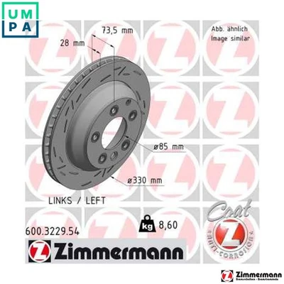 2x BRAKE DISC 600.3229.54 FOR VW AUDI PORSCHE BPE/BAC/BPD/BLK 2.5L 5cyl TOUAREG - Image 1 of 4