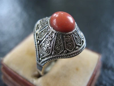 Ring Silber 925 Theodor Fahrner mit Koralle Edelstein - Bild 1 von 4