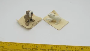 Hagen Renaker Eskimo Tot & Polar Bear Cub - Picture 1 of 1