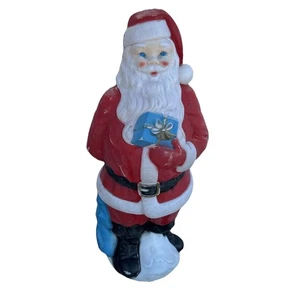 Vintage Empire Christmas Santa Claus Blow Mold Blue Present 33" 1971 Light Up - Picture 1 of 11
