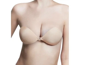 Strapless Adhesive Push Up Bra A Cup Invisible Silicone for Backless Dress - Picture 1 of 3