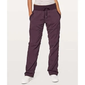 Lululemon Dance Studio Pant III (Regular) *Lined 32" Black Cherry Size 12 - Picture 1 of 9