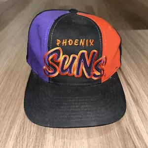Vintage Starter Phoenix Suns Tri Color Construction Snapback Color Block Hat - Picture 1 of 7