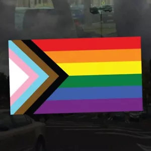Bandiera Progress Pride LGBTQ POC bandiera transgender - Adesivo decalcomania vinile vibrante - Foto 1 di 2