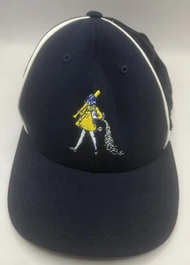 Flexfit Augusta Sportswear L-XL Baseball Blue Hat Yellow Baseball Girl Logo - Picture 1 of 8