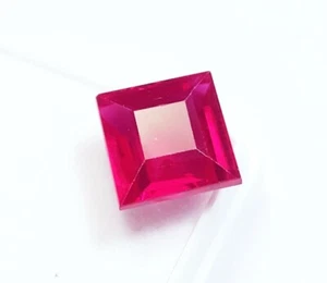 Piedras Preciosas Sueltas Cuadradas Natural Rojo Rubí Forma 7.50 Ct Certificado Con Regalo Gratis - Imagen 1 de 7
