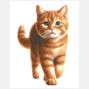 NEW Ginger Kitten Cat Kitty Cross Stitch Paper Printed Pattern Posted to You! - Picture 1 of 10