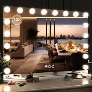 18 LED Lights Hollywood Makeup Mirror USB Table Mirror with 10x Magnification - Picture 1 of 8