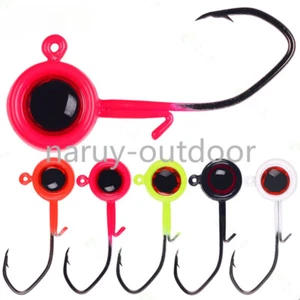 25 Pack Fishing jig Heads Hook 3D Eyes Crappie Jigs for Bass Walleye Trout - Picture 1 of 15