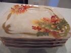 4 222 Fifth Autumn Celebration Square Bread/appetizer Plates Mint ~ Low Shipping