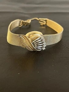 Seltene Vintage Elgin 14K Gold & Platin mit Diamanten Flip Top Uhr - Bild 1 von 21