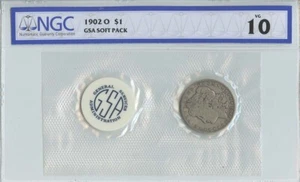 1902-O Morgan Dollar GSA SOFT PACK S$1 NGC VG10 - Picture 1 of 2