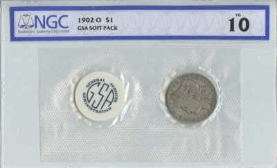 1902-O Morgan Dollar GSA SOFT PACK S$1 NGC VG10 - Image 1 of 2