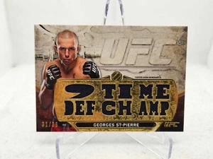 Georges St-Pierre 2014 Topps Knockout Fighter Worn Memorbilia 31/36 UFC Card - Picture 1 of 10