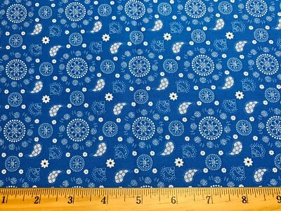 Star Spangled Blue Bandana by Doodlebug Designs - Riley Blake Cotton Fabric FQ - Image 1 of 3