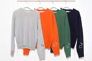 Suéter cuello redondo UNIQLO x ANYA HINDMARCH premium lana de cordero manga larga 468868 - Imagen 1 de 12
