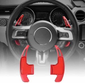 Red Aluminum Steering Wheel Shift Paddle Lever Shifter for Ford Mustang 2015+ - Bild 1 von 7