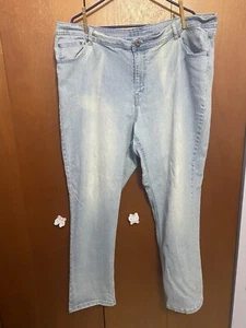Ashley Stewart Women's Jeans 24W Average Straight Light Blue 5 Pocket - Picture 1 of 7