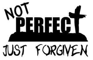 Not Perfect Just Forgiven Vinyl Decal, Bumper Sticker, Cross, Windows, car, etc. - Bild 1 von 5