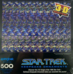 SPRINGBOK STAR TREK KEEPSAKE ORNAMENTS 3D 500 PIECE PUZZLE SIZE 18"X23.5" SEALED
